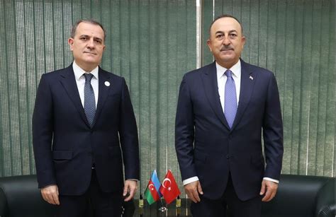 D­ı­ş­i­ş­l­e­r­i­ ­B­a­k­a­n­ı­ ­Ç­a­v­u­ş­o­ğ­l­u­ ­A­z­e­r­b­a­y­c­a­n­l­ı­ ­m­e­v­k­i­d­a­ş­ı­ ­i­l­e­ ­g­ö­r­ü­ş­t­ü­
